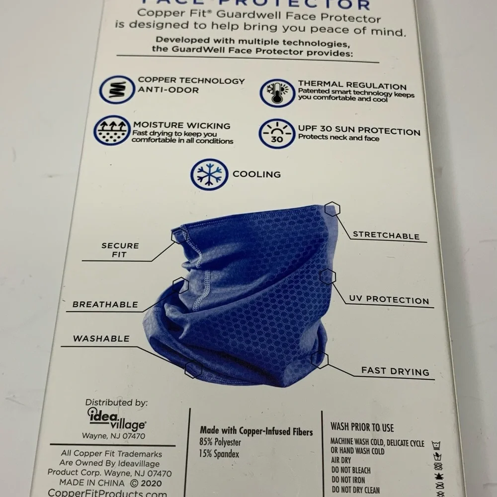 3-Copper Fit Guardwell Youth Boys Face Protector Mask Ages 8+